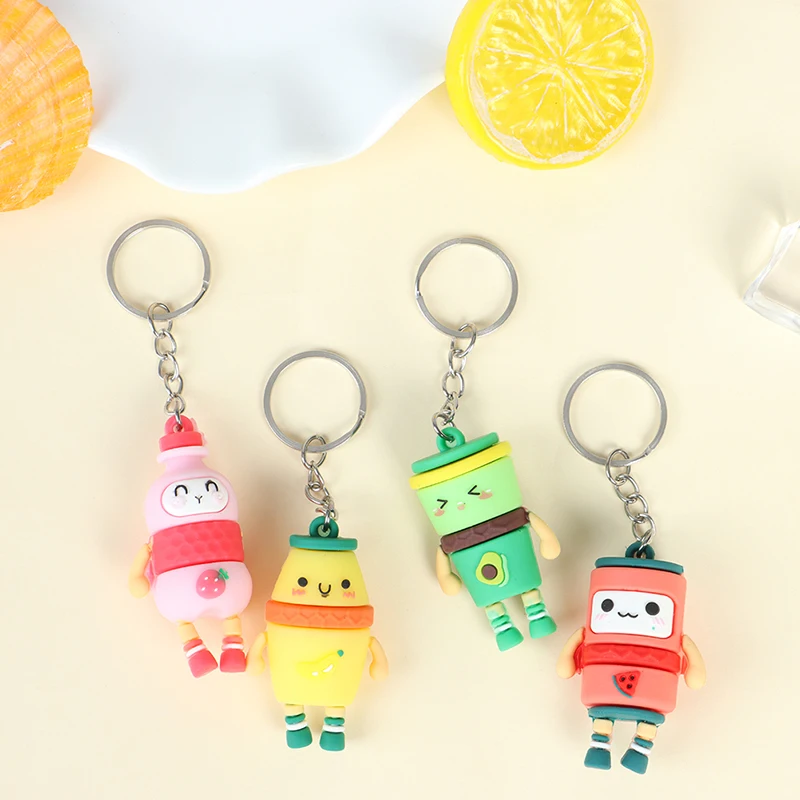 

1pc 5.5cm Korea Cute Milk Bottle Keychain Pendant Key Ring Bag Car Keyring Jewelry Gift