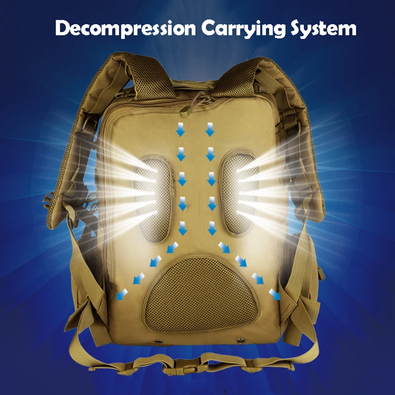 Men's 30L Tactical Backpack Outdoor Military Molle Sports Rucksack Waterproof Hiking Climbing Camping Travel Army | Спорт и
