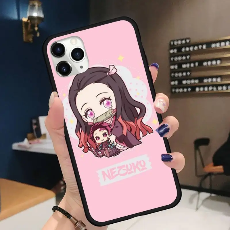 

Kamado Nezuko Kimetsu No Yaiba Demon Phone Case for iPhone 11 12 mini pro XS MAX 8 7 6 6S Plus X 5S SE 2020 XR