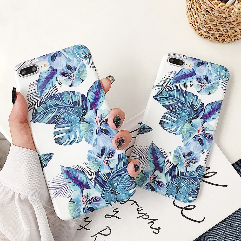 LOVECOM Ретро цветок лист стрейч держатель чехол для телефона для iPhone 11 Pro Max XR XS Max 7 8 6 Plus чехол мягкий IMD Телефон задняя крышка