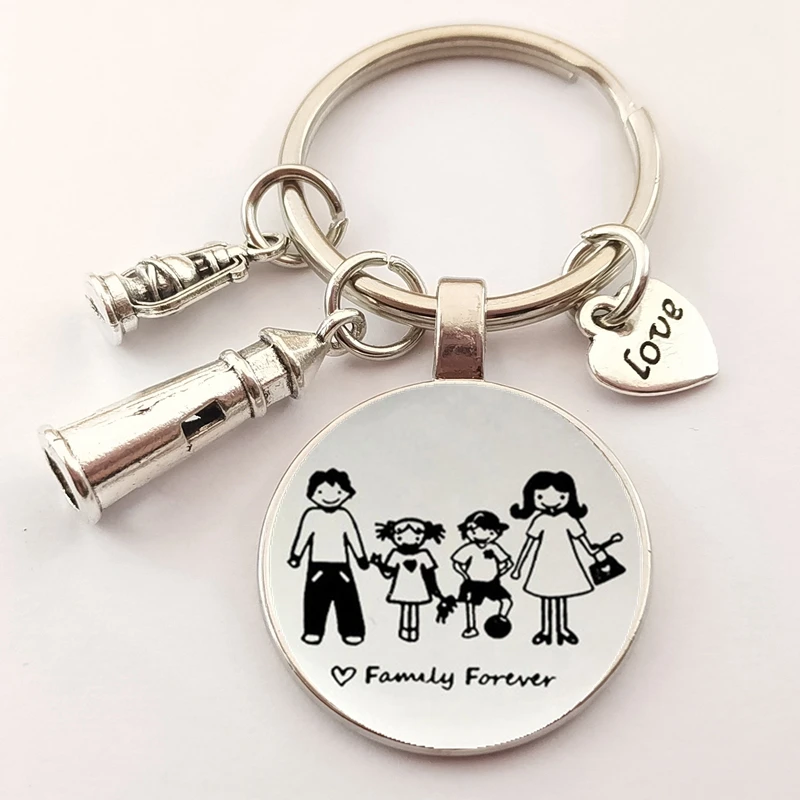 Брелок для ключей мама и папа керосиновая лампа маяка я люблю тебя подарок на