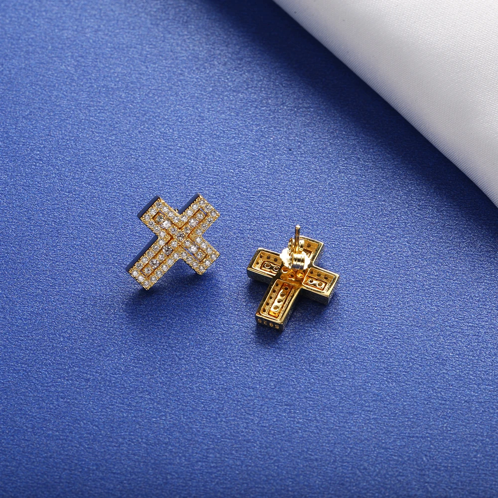 Женские и мужские сережки гвоздики из стерлингового серебра 925 пробы с двойным