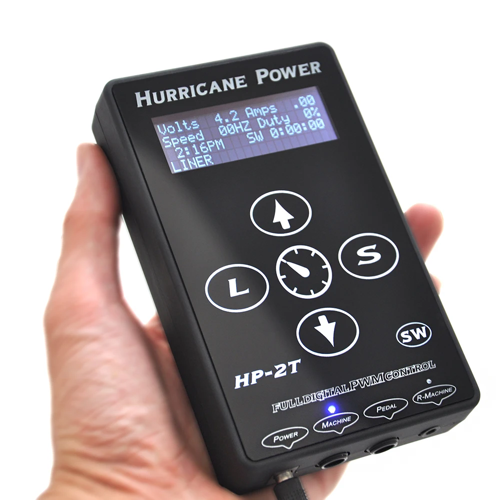 

Hurricane Upgrade Tattoo Power Supply For Tattoo Machines Touch Screen Source HP-2T Digital LCD Makeup Dual Tattoo Power Supply