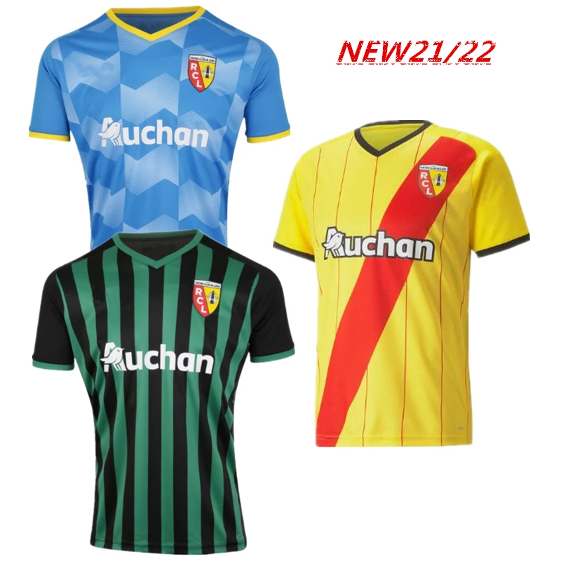 

new 21/22 RC Lens home soccer jerseys Gradit Fortes Cahuzac Perez 2021 2022 maillot de foot Camisa de futebol