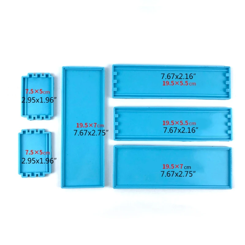 

1 Set DIY Domino Box Epoxy Resin Mold Storage Container Silicone Mould Handmade Crafts Home Decoration Casting Tools