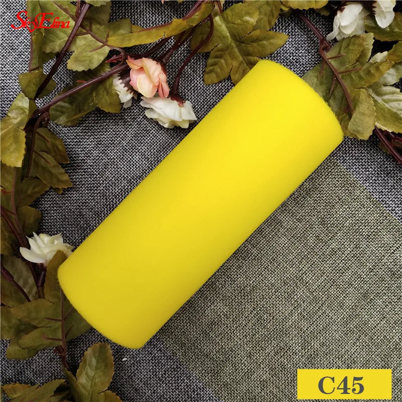 C45 Yellow Белый розовый синий тюль рулонная катушка пачка 25 ярдов стол Сделай Сам юбка День рождения Свадебная вечеринка украшения Тюль органза в рулоне поставки 6Z - Цвет: C45 Yellow