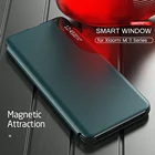 Умный чехол-книжка из искусственной кожи с окошком для Xiaomi Mi 11 Lite 11 Lite Light Mi11 Pro, Магнитный чехол-книжка, подставка