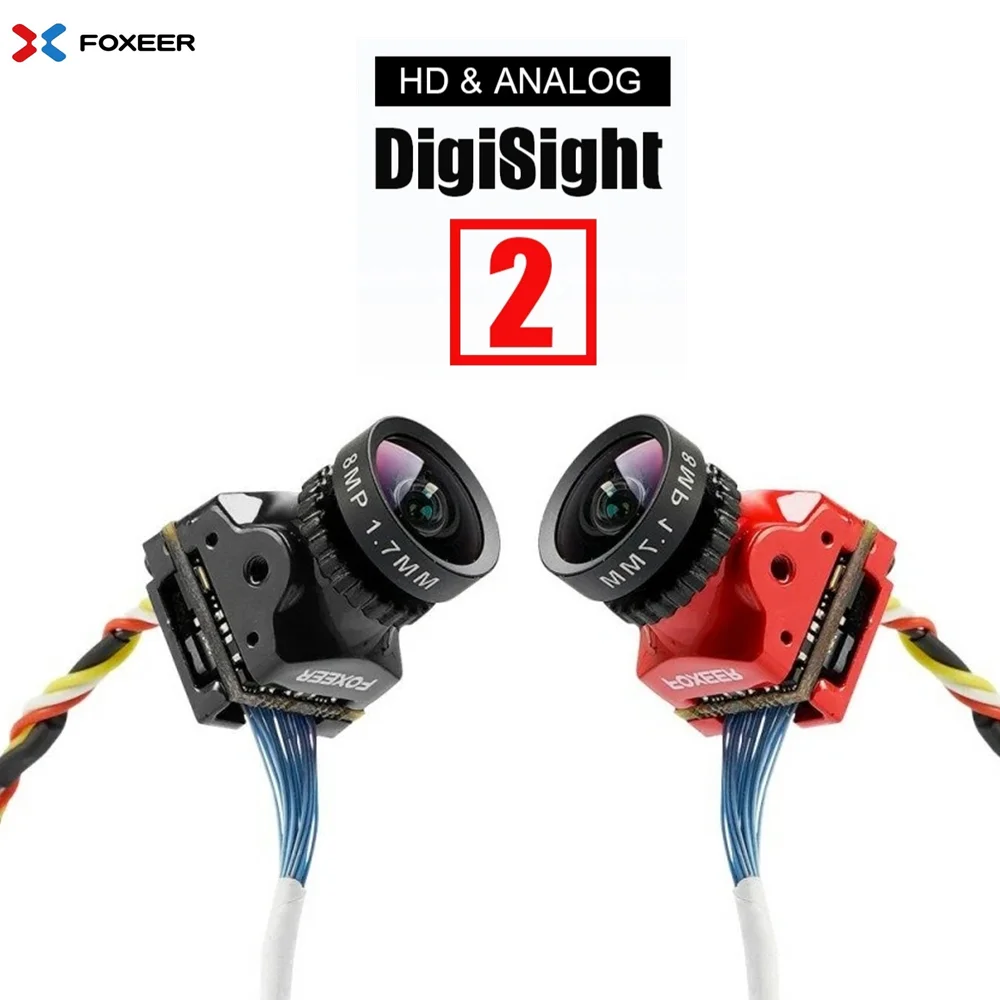 

Foxeer Digisight 2 Nano 720P HD Digital Analog 4ms Latency Super WDR FPV Camera for FPV Racing RC Drone