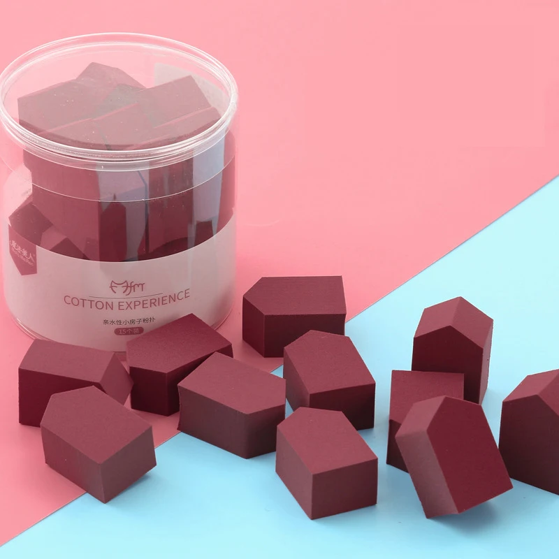 Маленький домик слоеный 15 шт пентагональный макияж пуховый порошок Гладкая