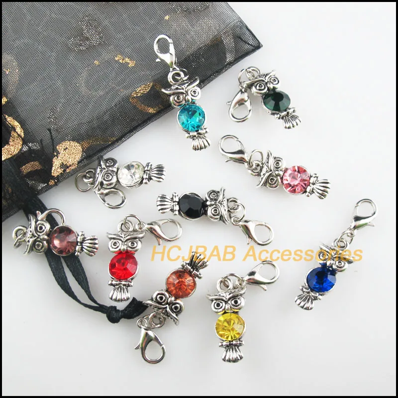 10 шт. тибетские серебряные подвески в виде совы 5x22 мм | Шармы