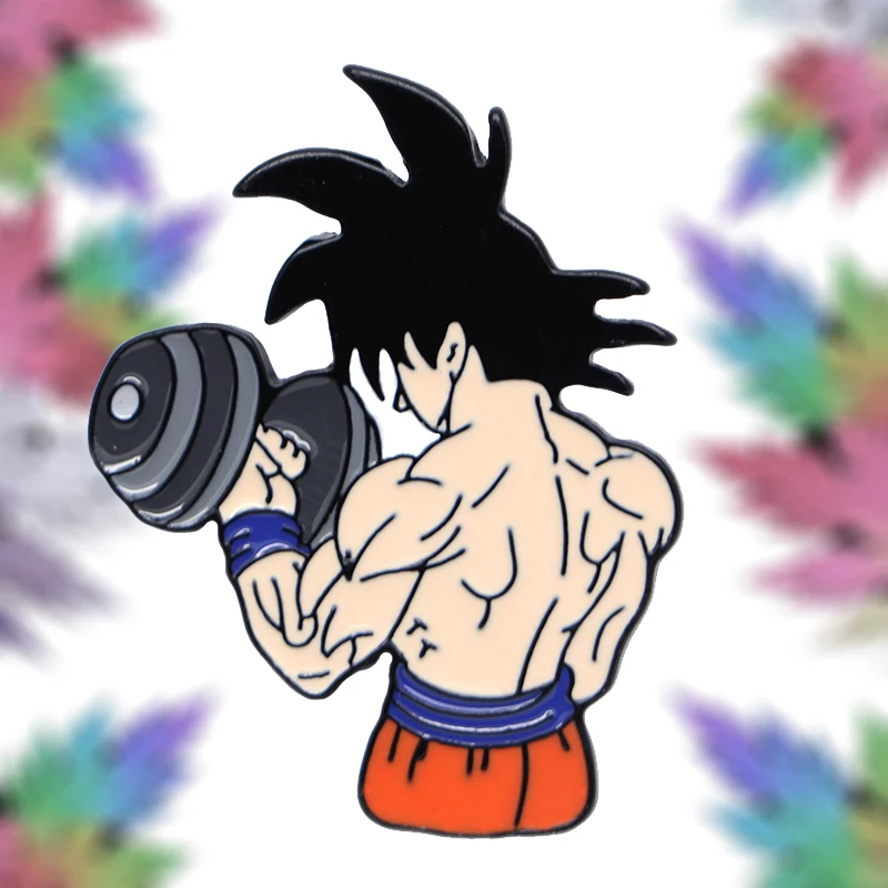 Мультфильм аниме рюкзак булавки Жемчуг дракона эмаль Спорт Сон Гоку отворот