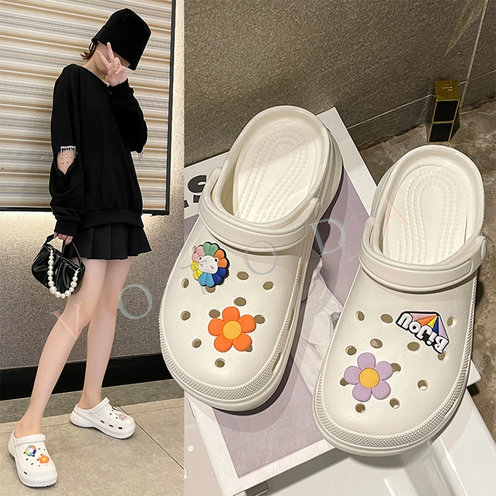 

Summer Women Beach Sandals Woman Platform Garden Slipper Ladies Outdoor Clogs Shoes Female Nonslip Flip Flop Girls Flats Slip On