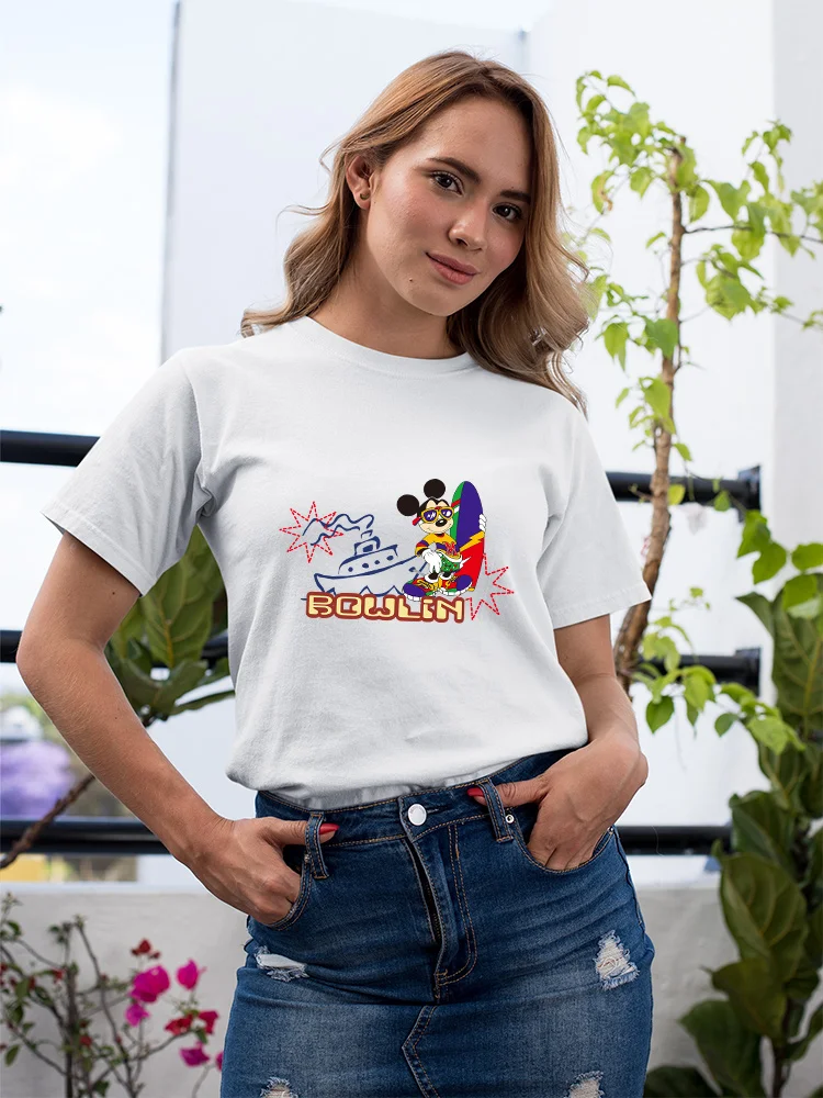 

Mickey Surf Fashion T Shirt Unisex Clothes 2022 New Summer Seaside Vacation Ropa Tumblr Mujer 90s Aesthetic Disney Brand Tshirts