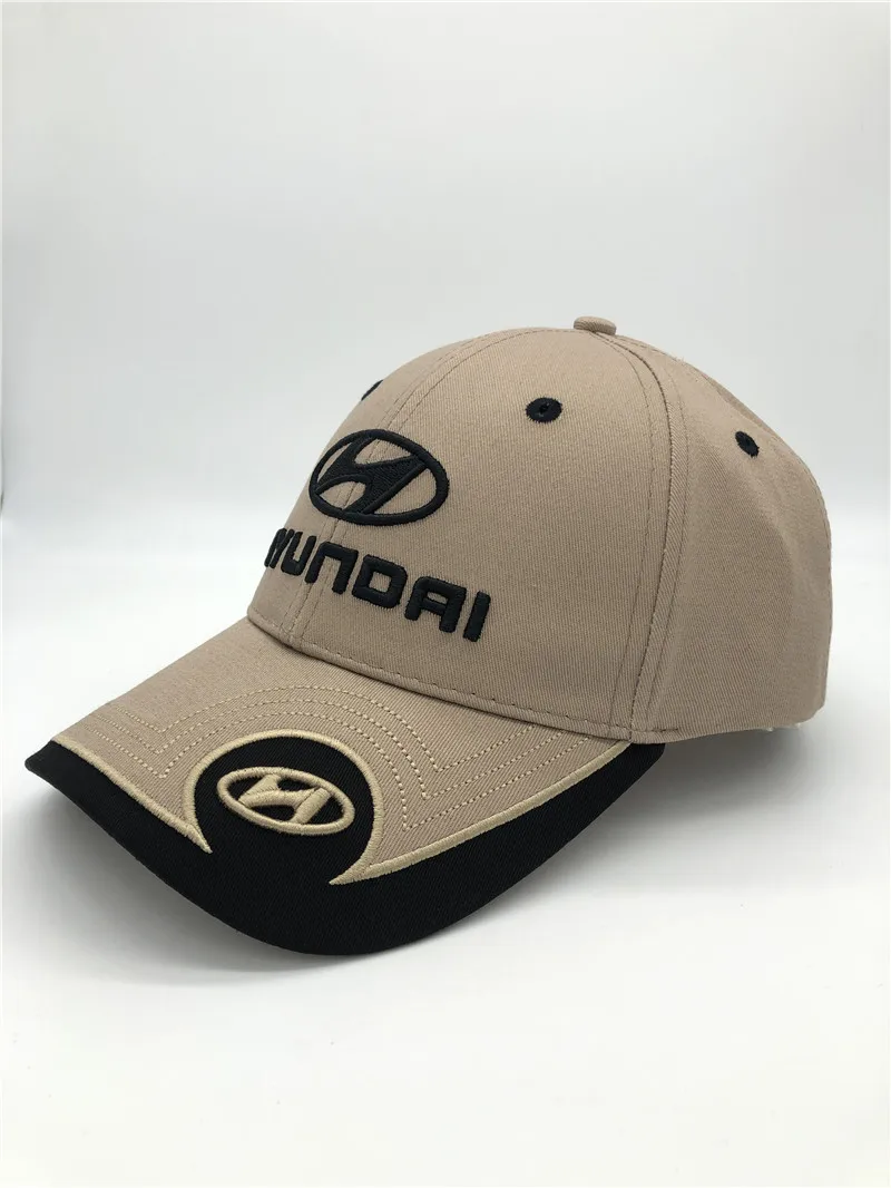Хаки Новинка, бейсболка с вышитым логотипом HYUNDAI, регулируемая бейсболка с капюшоном для мужчин и женщин - Цвет: Хаки