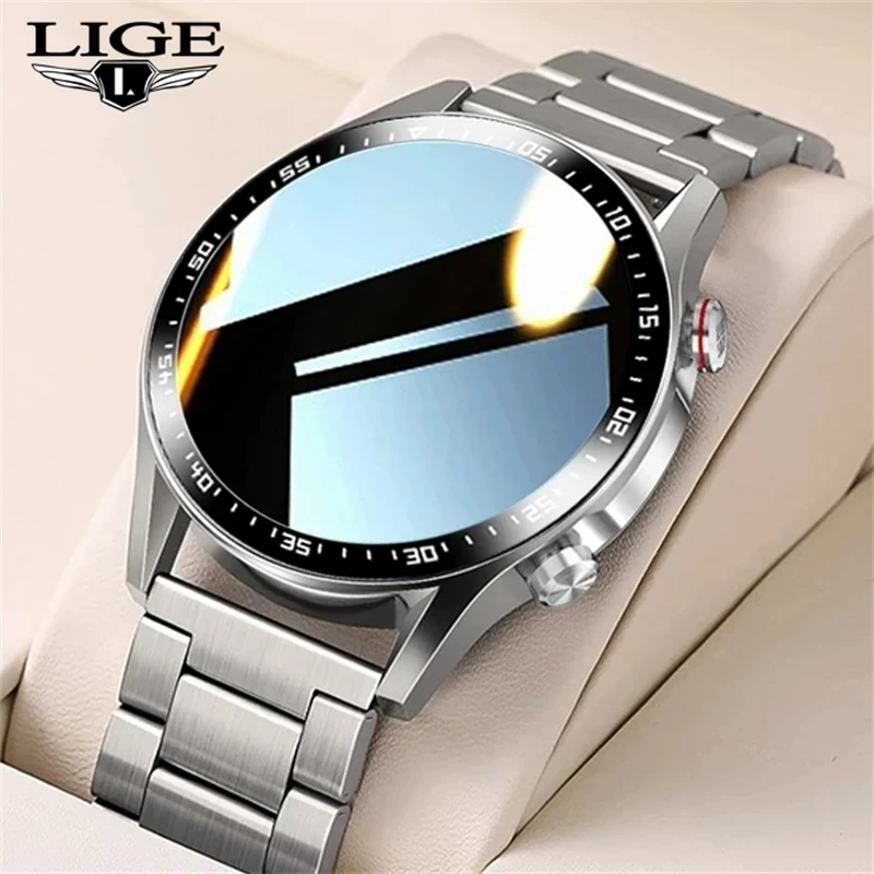 

LIGE New 2021 Smart Watch Men Heart Rate Blood Pressure Information Reminder Sport Waterproof Smart Watch for Android IOS Phone