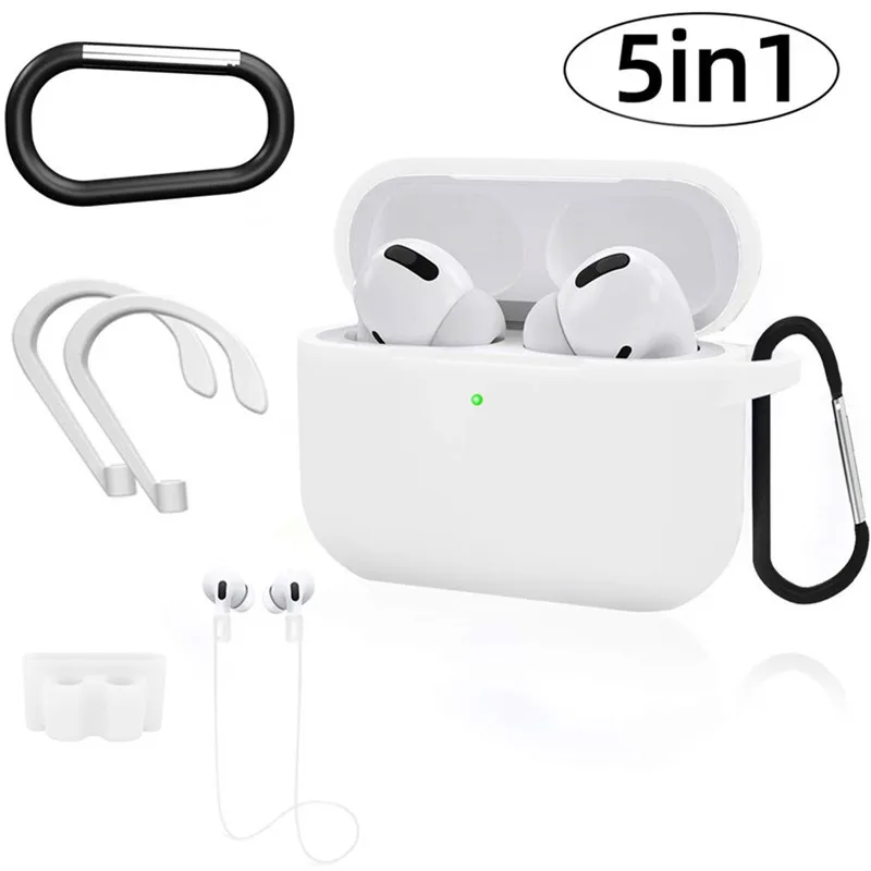5 в 1 мягкий силиконовый чехол для наушников Apple Airpods Pro Air Pods 3|Наушники и гарнитуры|