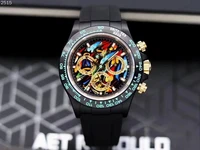 2021 new color pattern chronograph mens watch