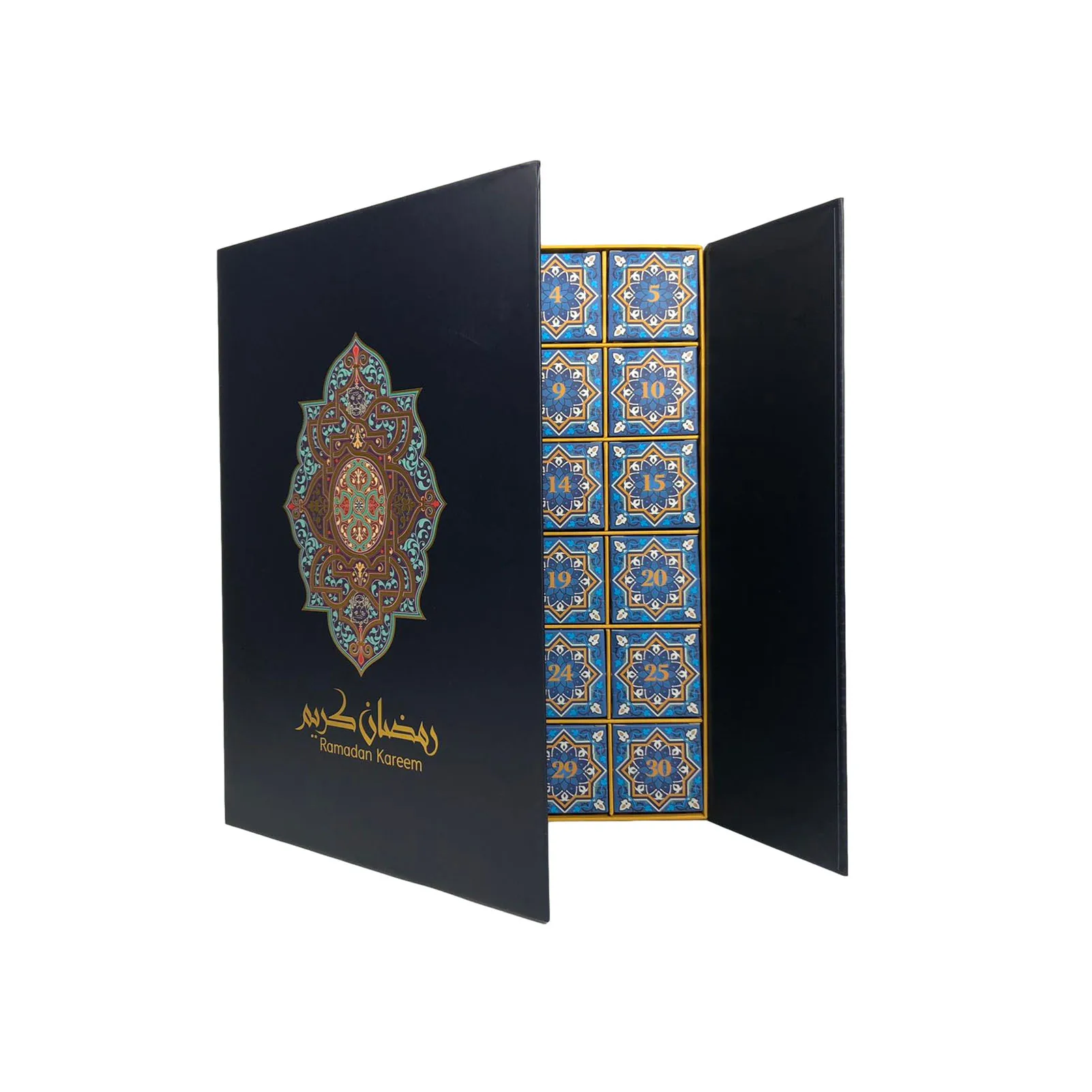 

Eid Mubarak Gift Box Ramadan Kareem Advent Calendar Treasure Case Muslim Islamic Festival Party Home Decoration Gift Storage