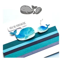 mini dancing whale metal cutting dies for scrapbooking handmade tools mold cut stencil new 2021 diy card make mould model craft