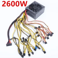 new miner psu for thunderobot multi channel power supply 6 card 8 card platform silent mining power supply 2600w 2400w