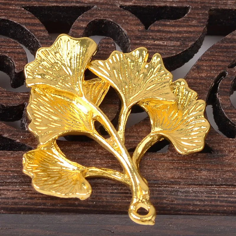 

10 PCS 25x28mm Metal Alloy Branches Leaf Headwear Accessories For DIY Jewelry Making