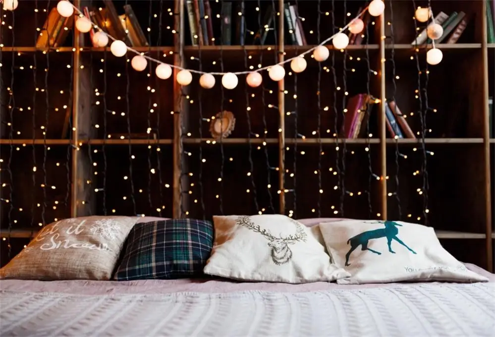 NBK15101 Laeacco Рождественские фоны для фотосъемки зимние снеговик дерево мяч куклы с венками вечерние Детские Портретные Фото фоны - Цвет: NBK15101