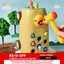 Game Knocking Feeding Toys Toddler Magnetic Bird Catch Bugs Pulling Car Musical Woodpecker 5 In 1 Function Early Educational Toy