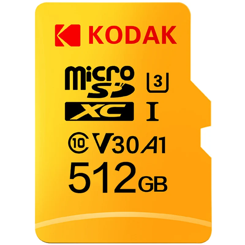 512GB U3 Карта памяти Kodak 256 ГБ 128 ГБ U3 32 ГБ Micro sd карта класс 10 UHS-1 флэш-карта памяти Microsd TF/sd карта s для планшета 512 ГБ - Емкость: 512GB U3