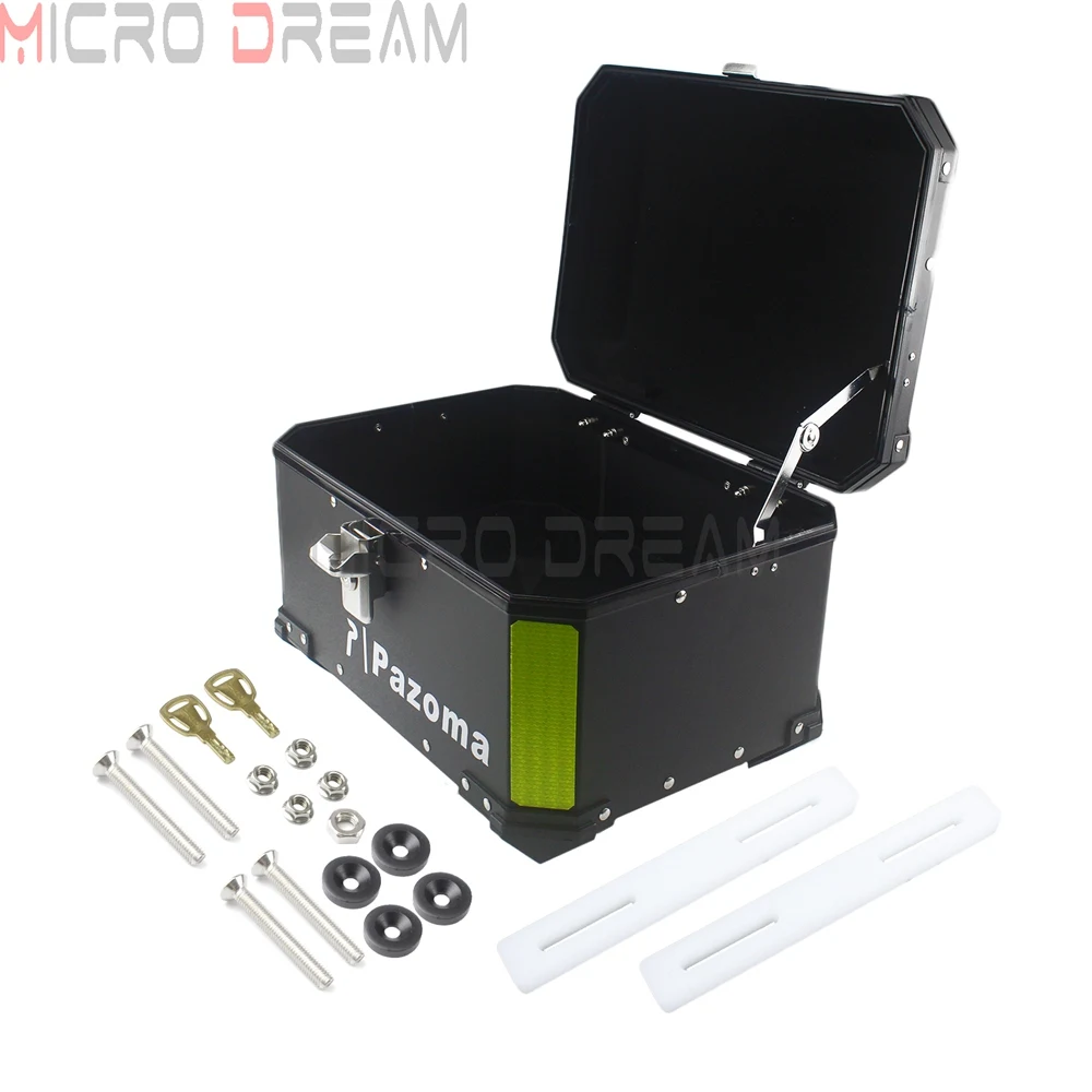 45л Топ чехол для мотоциклов Алюминиевая багажная задняя коробка Topcase