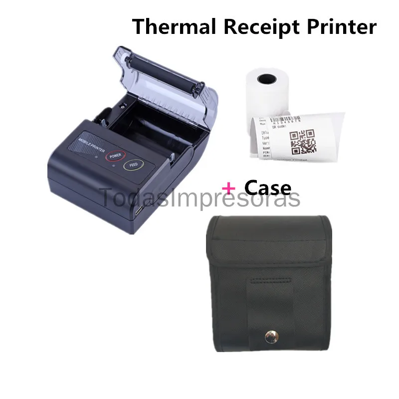 Беспроводной портативный Bluetooth чековый принтер 58 мм 2 &quotBluetooth термальные