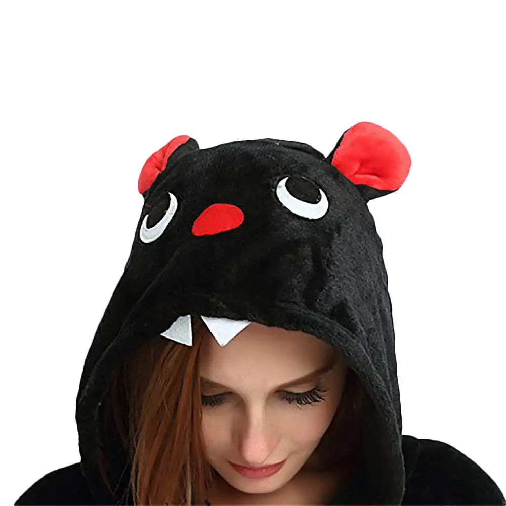 

Cute Animal Pajama Bats Costume Jumpsuit Hooded Kids Onesie Children Kigurumi Women Sleepwear Nightwear