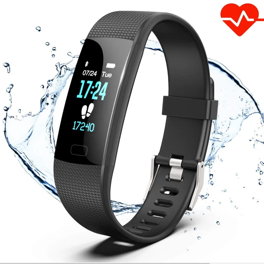 

Smart bracelet 5 color screen with 4 wearable smart fitness tracker Bluetooth sports waterproof S5 color screen smart heart rate