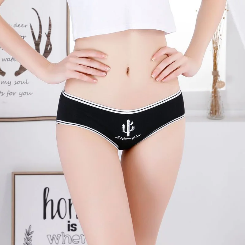 Хлопковые трусы трусики женское нижнее белье плюс размер женские Kawaii шорты для