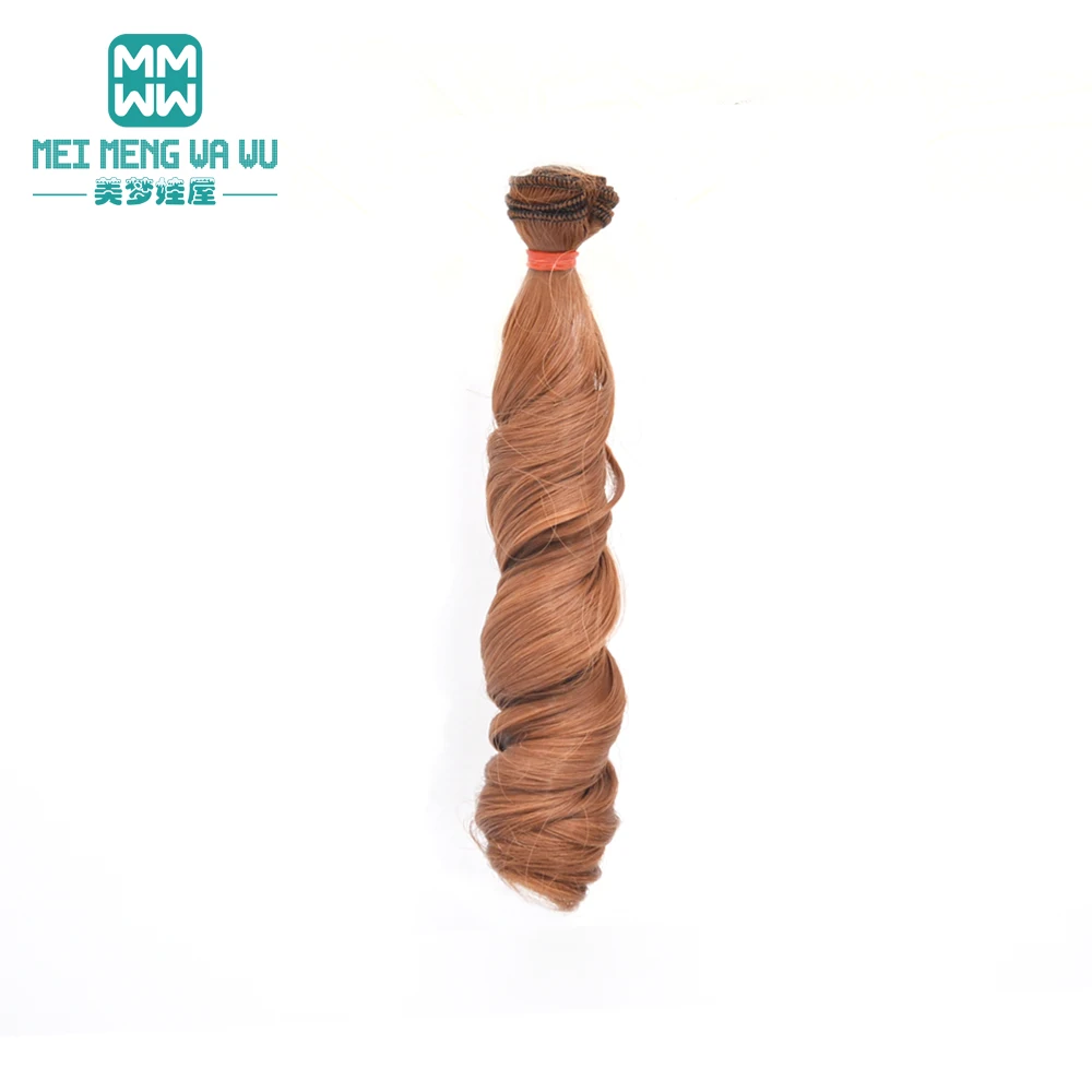 1 шт. 15 см * 100 завитые коричневые золотистые черные хаки куклы BJD парики для 1/3 1/4 |