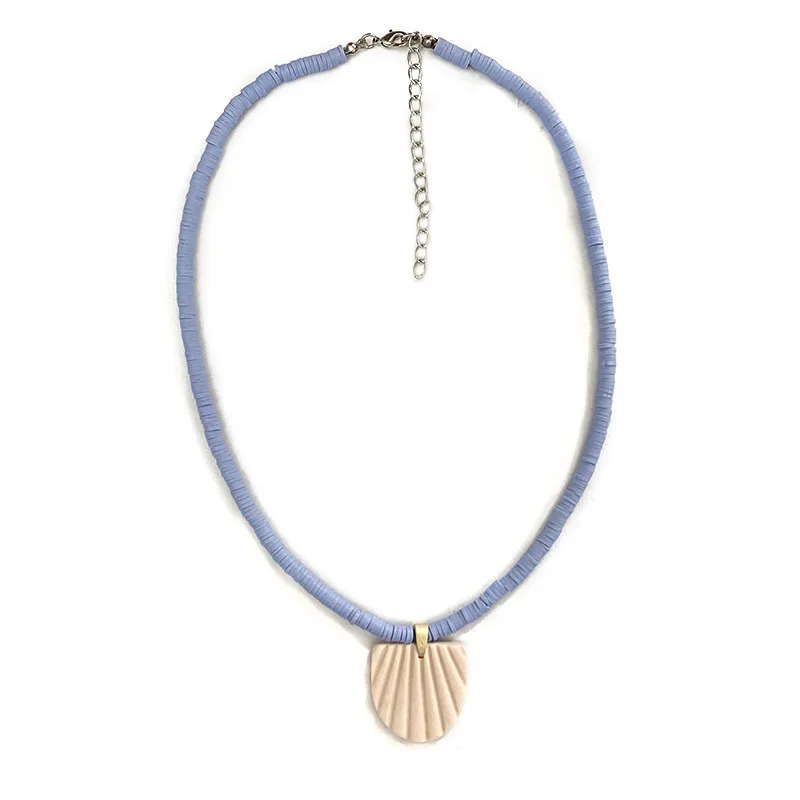 

Shell-shaped Soft Clay Pendant Necklace for Women Jewelry Bijoux Dropshipping Wholesale