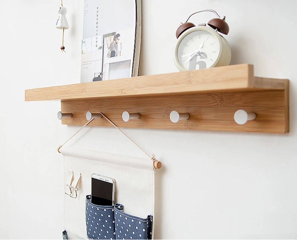 Клей Натуральный Бамбуковый крючок настенная сумка для одежды ключ наушников