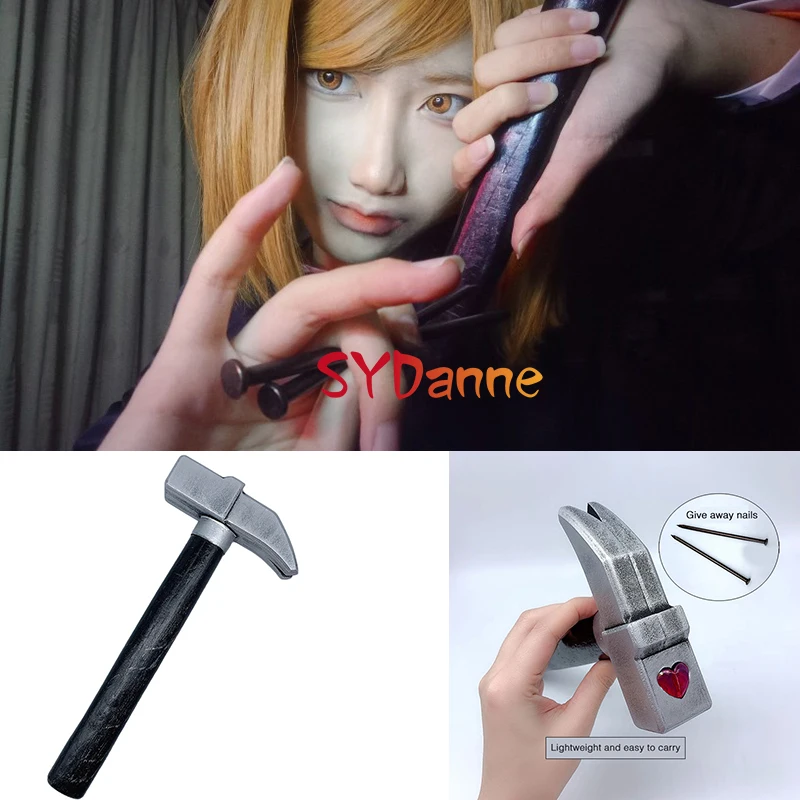 Jujutsu Kaisen Nobara Kugisaki Cosplay Weapon Hammer with Nail Prop – Handmade Costume Accessories image 2