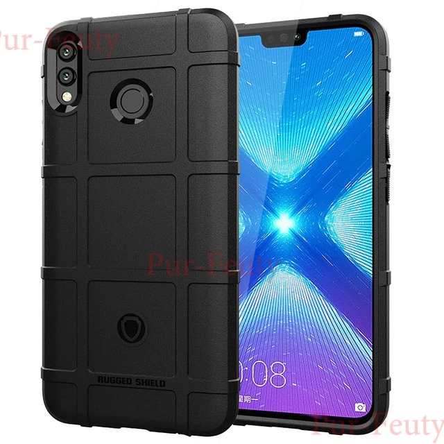 Черный Чехол для huawei Honor 8X Honor8X JSN-L21 JSN-L42 Прочный Гибридный Силиконовый чехол для huawei Honor X8 8 X 8X Max 8XMax - Цвет: Черный