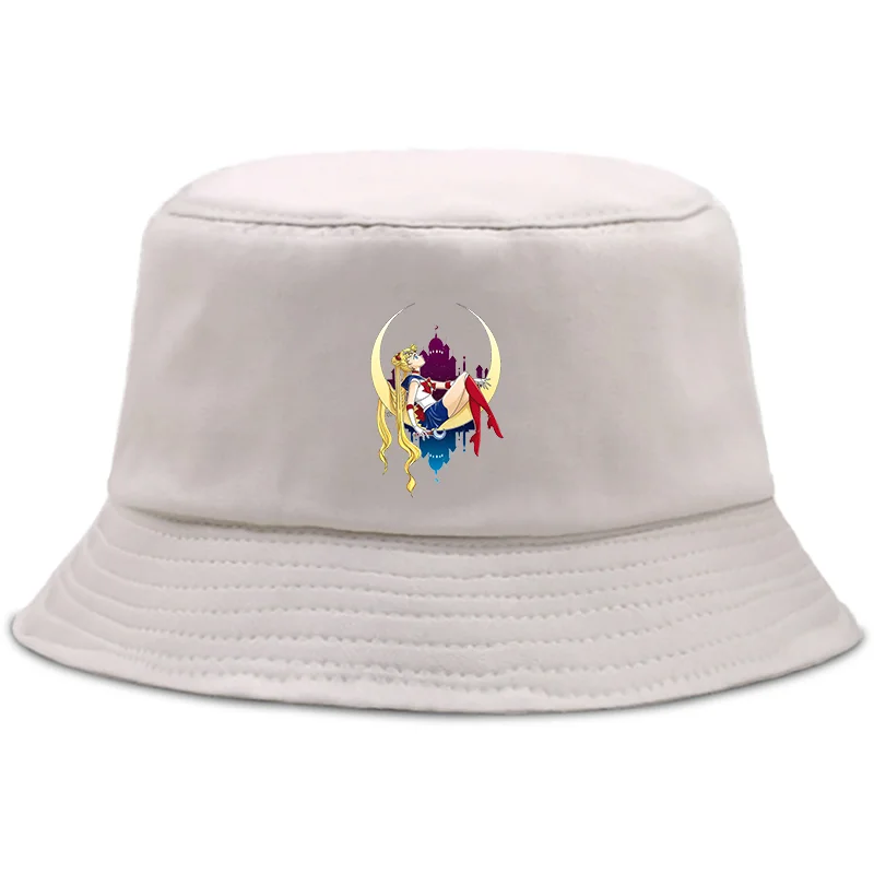 

Anime Sailor Moon Usagi Kawaii Funny Cartoon Cute Harajuku Fisherman Hat Ullzang Graphic 2020 Unisex Casual Fashion Bucket Hat