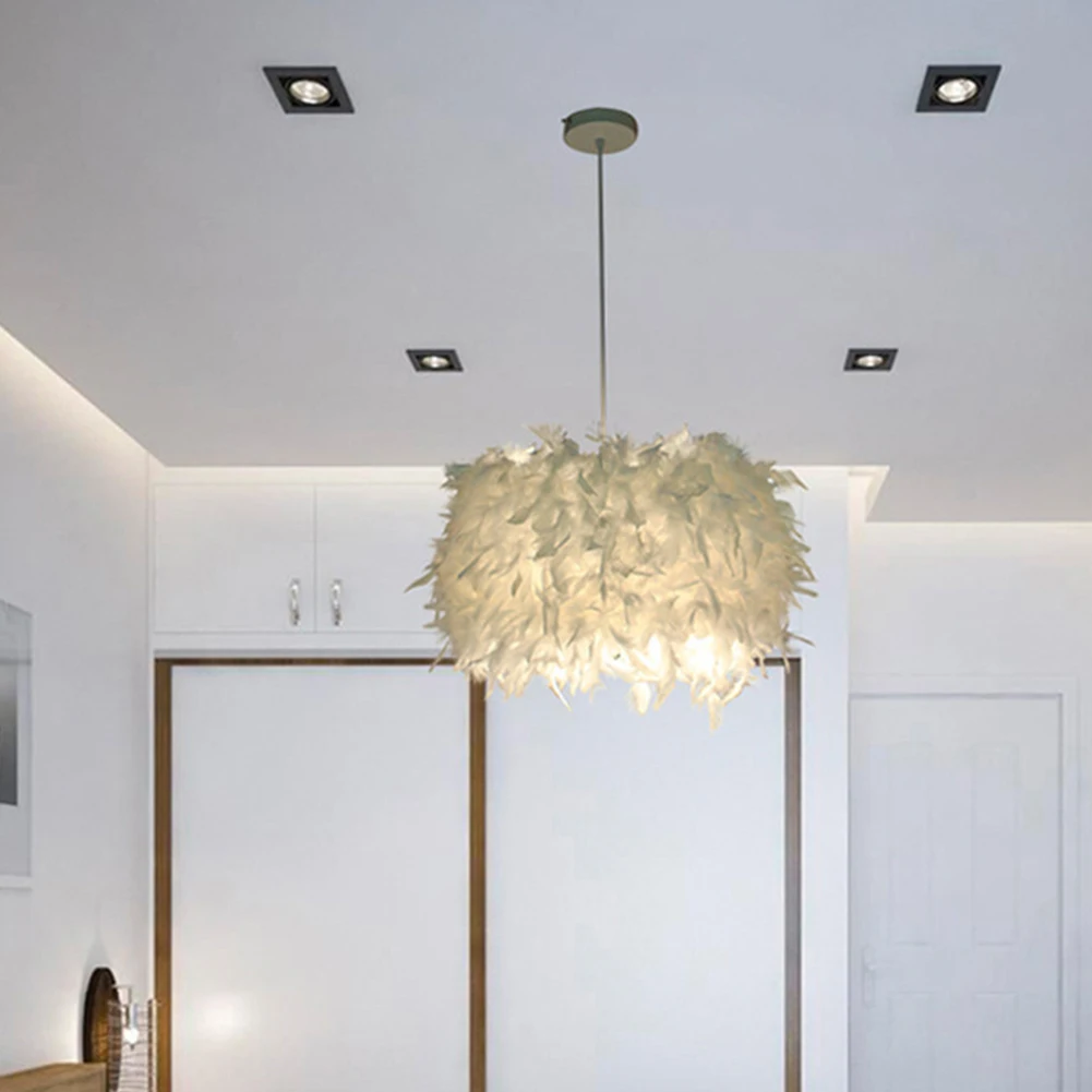 Современные подвесные светильники перьевая лампа скандинавский подвесной