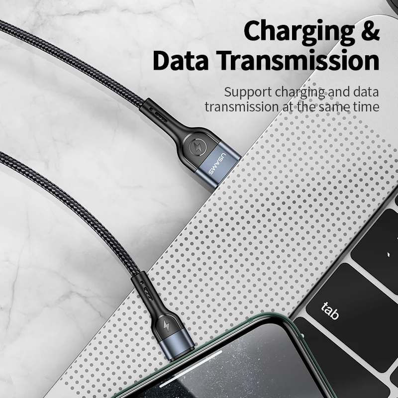 USAMS USB Type C кабель Lightning для Iphone 11 pro max Xs Xr X SE 8 7 6 plus 6s 5s ipad air mini быстрой зарядки|Кабели