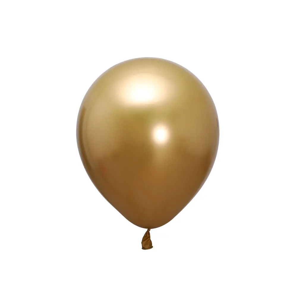gold 10 шт 12 дюймов золотые серебряные хромированные шары из латекса цвета металлик жемчужные металлические шары для свадьбы, вечеринки в честь рождения - Цвет: gold