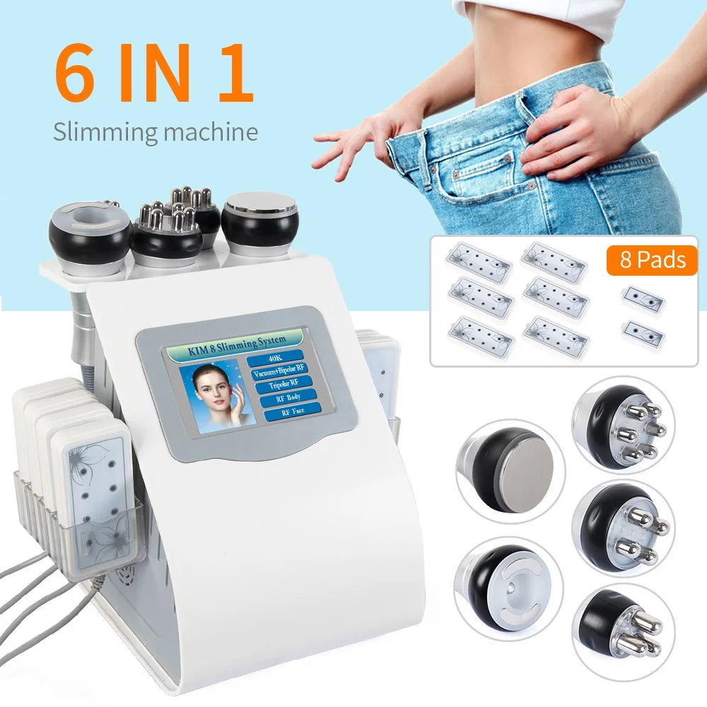 

6 in 1 Laser Lipo 40K Cavitation Body Slimming Machine RF Multipolar Vacuum Skin Tighten Anti-wrinkle Weight Loss Beauty Device