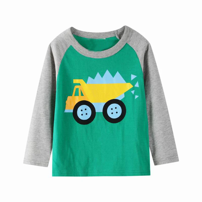 Детская футболка с длинным рукавом и рисунком экскаватора | Мать ребенок