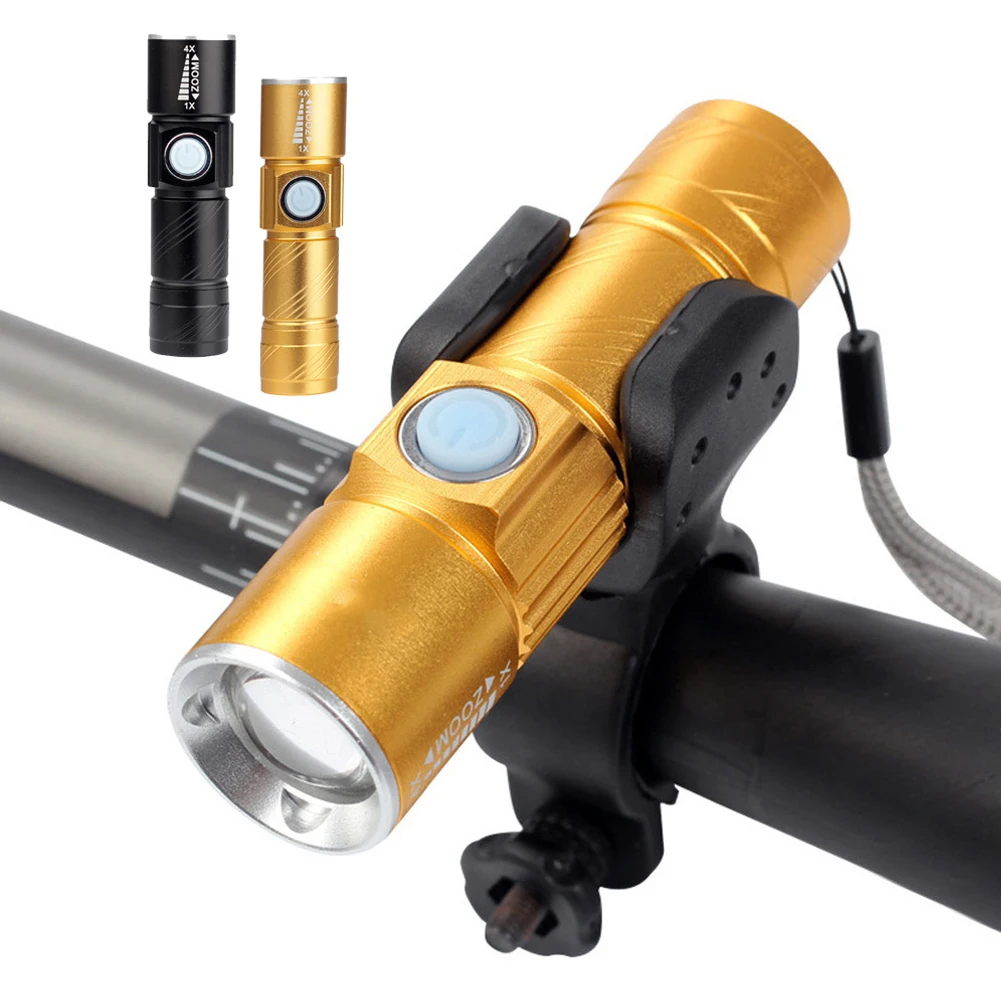 Cycling Bicycle Light 2000 Lumen USB Rechargeable Bike Front MTB Zoom Flashlight Waterproof Built-in Battery | Спорт и развлечения