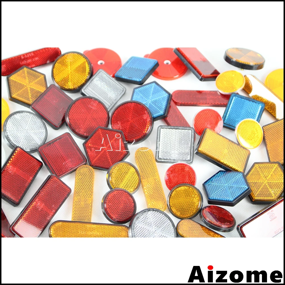 2X Желтый отражатель белый синий красный отражатели для мотоциклов грузовиков