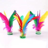 colorful feathers kick shuttlecock chinese jianzi foot sports outdoor toy game