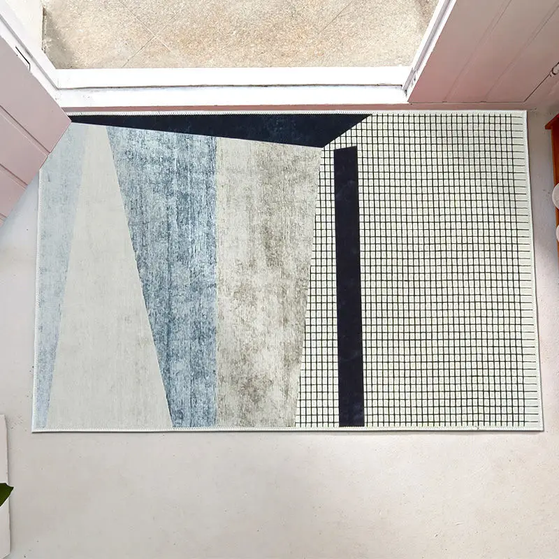 Напольный коврик с геометрическим цветочным принтом впитывающий нескользящий