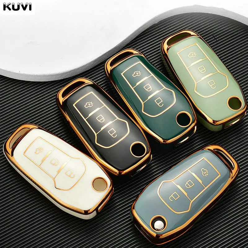 Модный ТПУ чехол для автомобильного ключа дистанционного управления Ford Fusion Fiesta