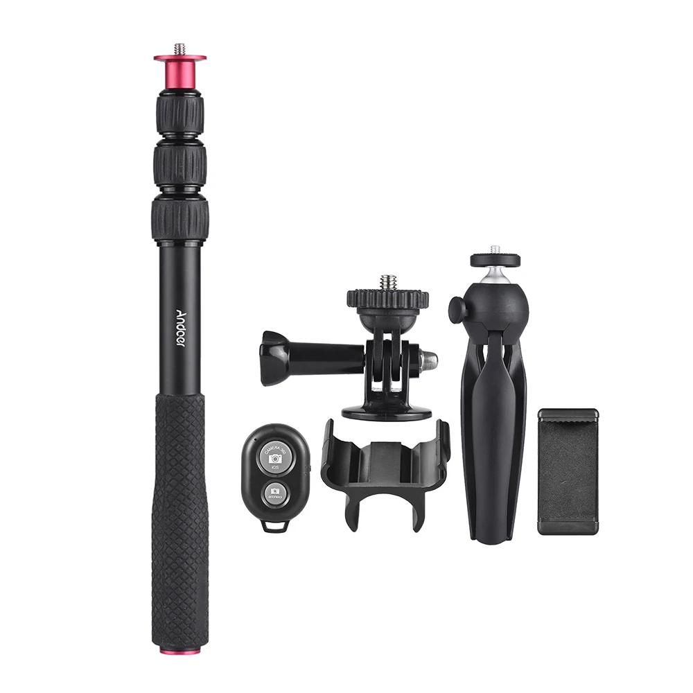 Andoer Selfie Stick + Mini Tripod Phone Mount Wireless Remote Control for iPhone X/8/7 Samsung GoPro Hero | Электроника